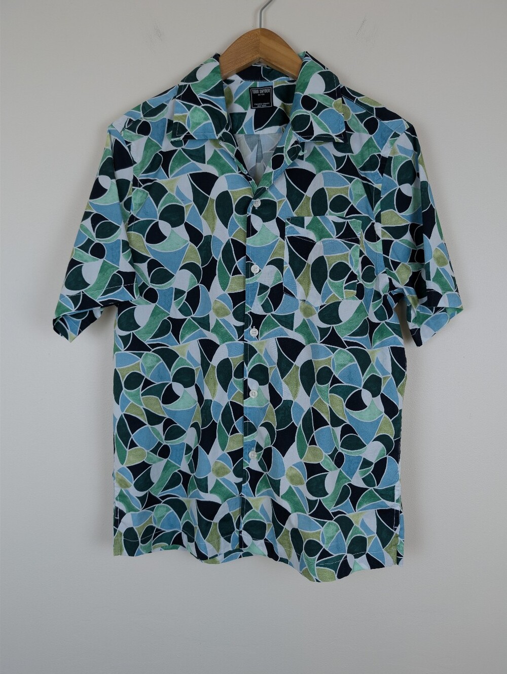 Todd Snyder Multicolored Kaleidoscope Short Sleeve Button Up Shirt